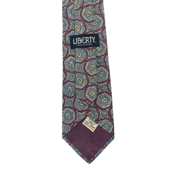 LIBERTY OF LONDON Flower Geometric Gray Tie - Picture 2 of 8